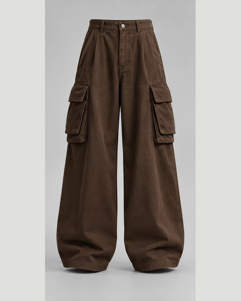 Frequency Wide Cargo — Deep brown, front view